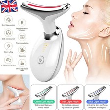 Neck Face Lifting Massager Skin Tighten Device LED and Anti Wrinkle Double Chin