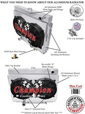 Sr 2 Row Radiator Lowhose Driver 2412 Fansshroud For 1967-1969 Fairlane V8