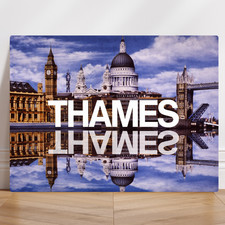 Thames Television Metal Sign Aluminium Classic TV Logo Wall Art Retro Gift