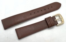 NEW SPEIDEL NOS VTG Watch Band 19mm Brown Saddle Genuine Leather Gold Buckle