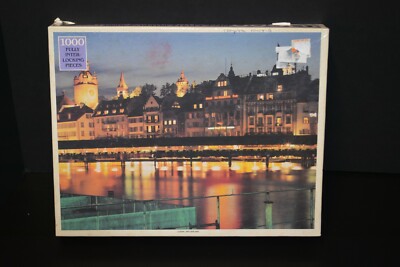 Rainbow Works Luzern Switzerland 1000 piece Jigsaw Puzzle Pickwick Pub River 