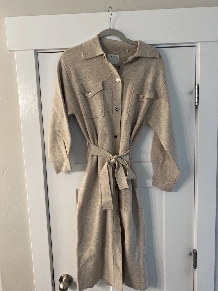 Robe beige online sandro