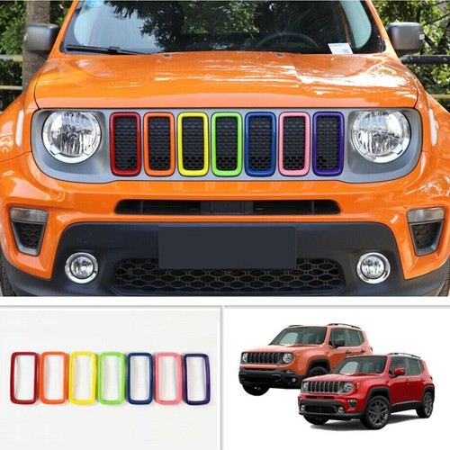 Fits 20162018 Jeep Renegade Rainbow Front Grille Grill Inserts Trim
