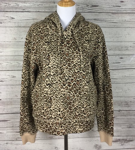 Socialite Nordstrom Rack Damen braun Animal Print Langarm Hoodie Oberteil Größe S