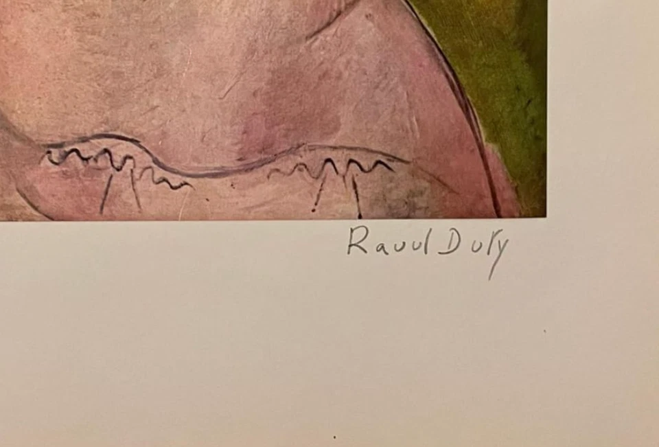 Impresión original firmada a mano por Raoul Dufy con certificado de autenticidad y +3.500 USD de valoración incluida Foto 3 de 4