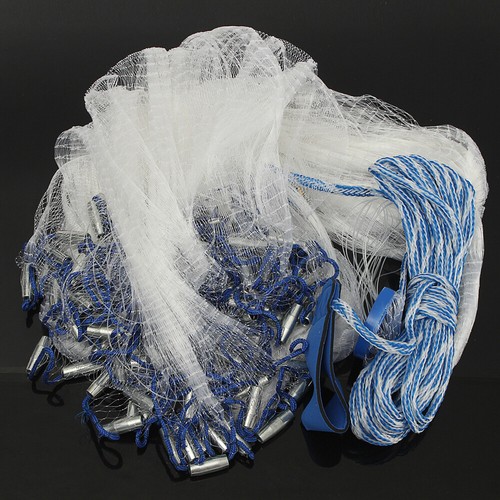 12FT Heavy Duty Nylon Saltwater Fishing Cast Net for Bait Trap Fish Easy Throw - Picture 7 of 8