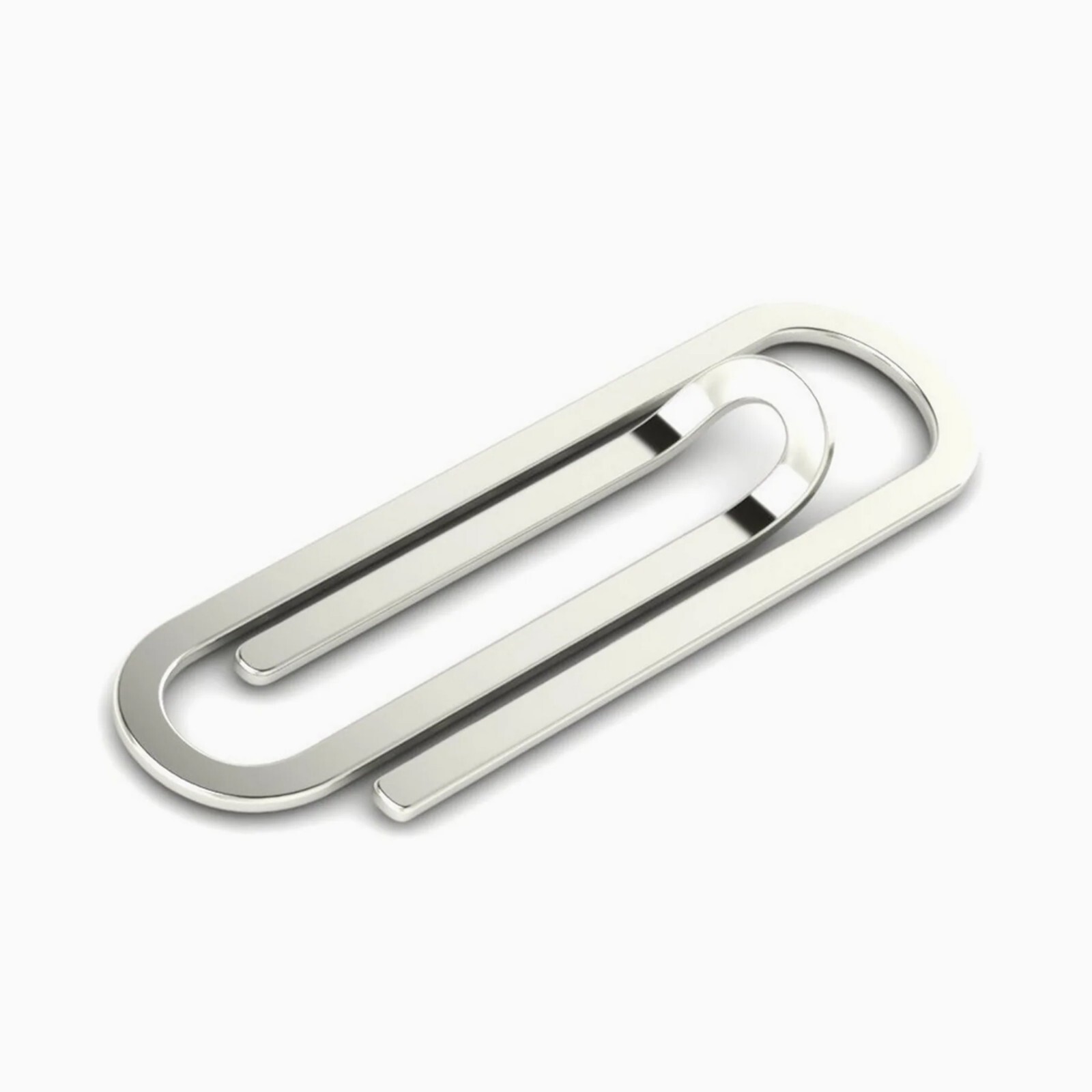 Sterling Silver Money Clip with Paper Clip Design Jewelry-image