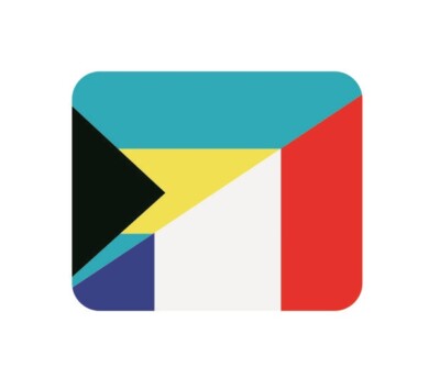 Mousepad Fahne Flagge Bahamas-Frankreich Mauspad