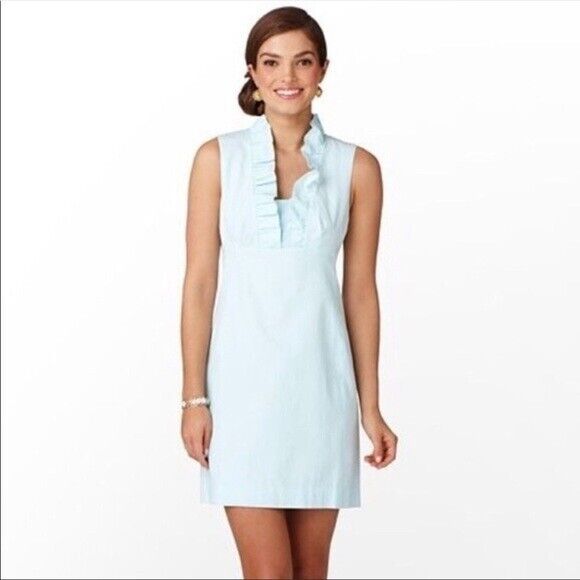 Lilly Pulitzer Adeline Dress Shoreley Blue White Lucky Lilly Pulitzer Adeline Dress Shoreley Blue White Lucky