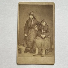 Antique CDV Photograph Lovely Mature Women German Traditional Dress Moosburg