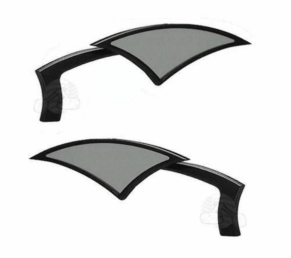 New Paul Yaffe Bagger Nation Black Power Mirrors Mirror Pair