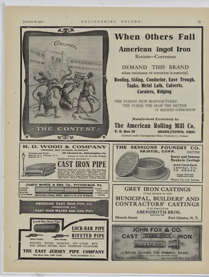 1910 ARMCO American Rolling Mill Co Ad: Great Artwork - The Contest - Middletown