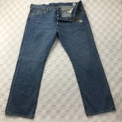 Levi's 501 Jeans Mens 40x30 Blue White Oak Cone Denim Denim Button Fly USA NEW