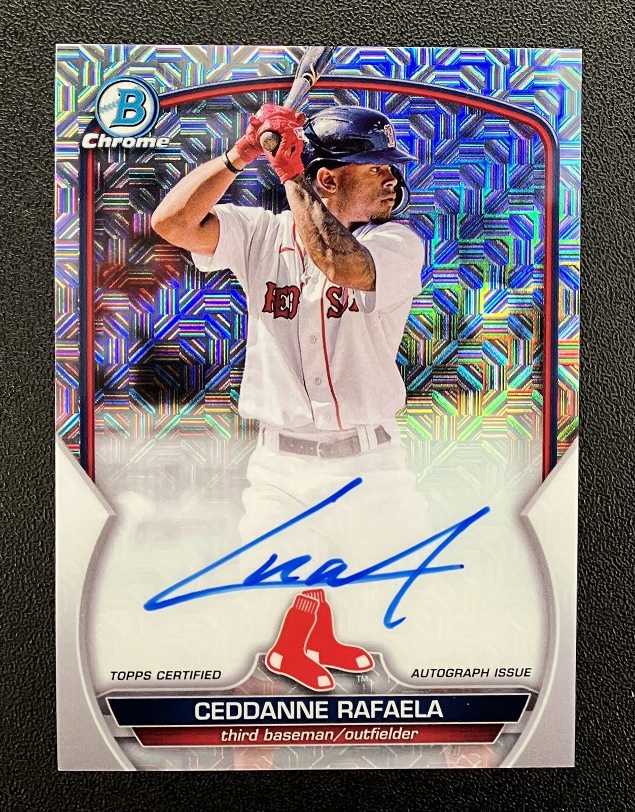 QTY AVL Ceddanne Rafaela Auto Bowman Chrome Mojo Refractor Autograph Prospect view 11