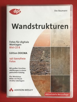 Wandstrukturen Fotos für digitale Montagen CD DOCMA PC+MAC neu OVP