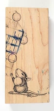 VTG 1998 Stampa Rosa-House Mouse-Mudpie Juggles-Wood Mounted Rubber Stamp 248