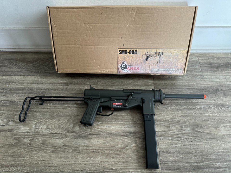 ARES M3 GREASE GUN AIRSOFT SMG004 AEG Very Rare NEW no longer