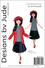 Contemporary Doll Clothes Sewing Pattern for 15.75" City Girl Dolls Tonner