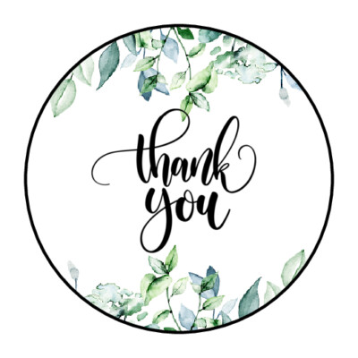 30 1.5" THANK YOU GREENERY ORDER ENVELOPE SEALS LABELS STICKERS | eBay