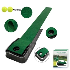 Golf Putting Green Golf Putting Trainer Mini Golf Mat with Auto Ball Return 
