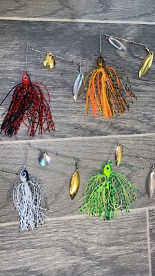 Spinner bait Lot, 4 spinner bait all together, 4 different colors with paddles