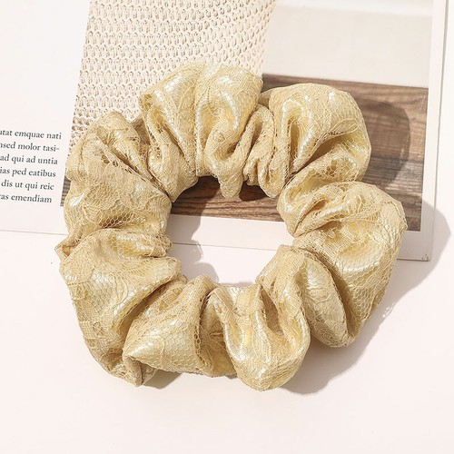 Women Lace Hair Scrunchies Elastic Hairband Barrettes Double Layers Hair Circles - Picture 16 of 21
