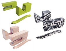 NEW 3 PC MATCHING STATIONARY DESK SET OF TAPE DISPENSER+STAPLER+STAPLE REMOVER