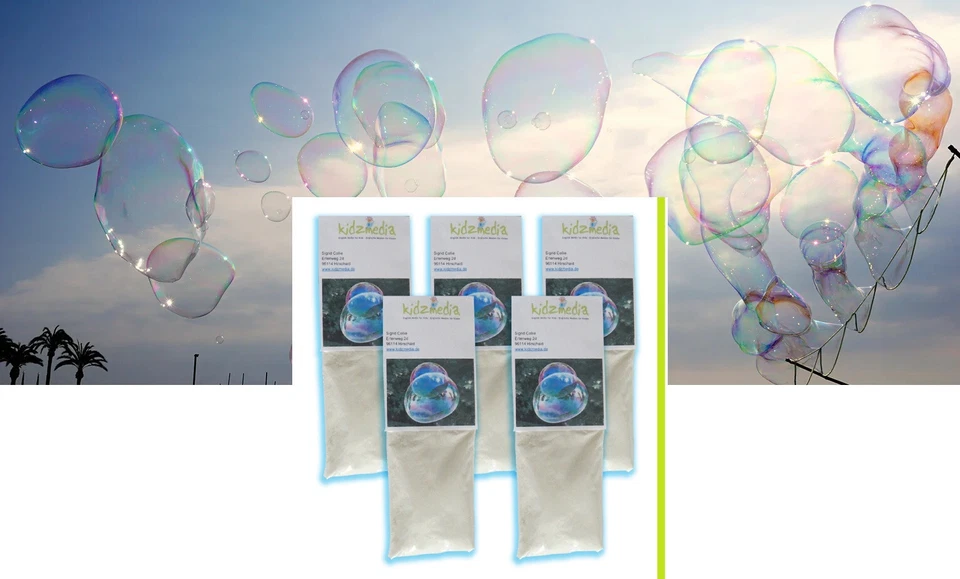 Riesenseifenblasen Pulver Zauberpulver 5-25L Seifenblasen glutenfrei
