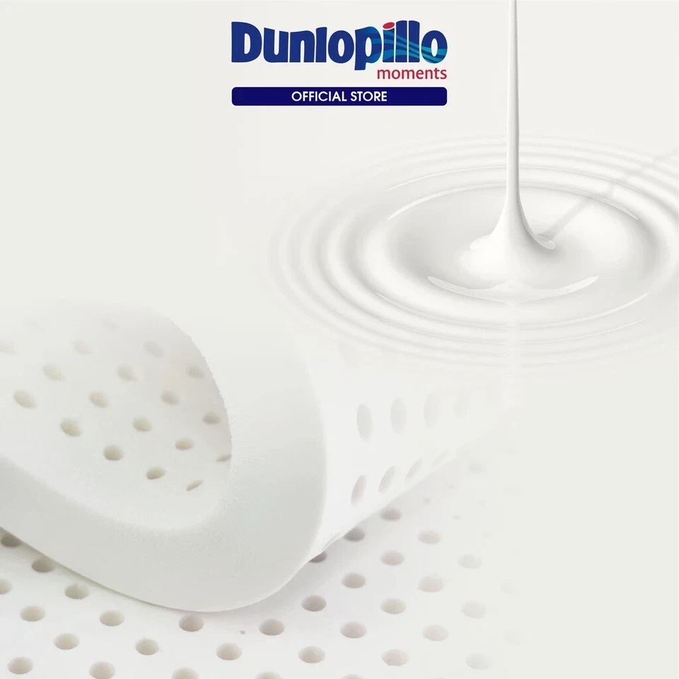 Almohada de látex natural sereno Dunlopillo | Mediana | Anti ácaros del polvo | Antibacterias Foto 3 de 4