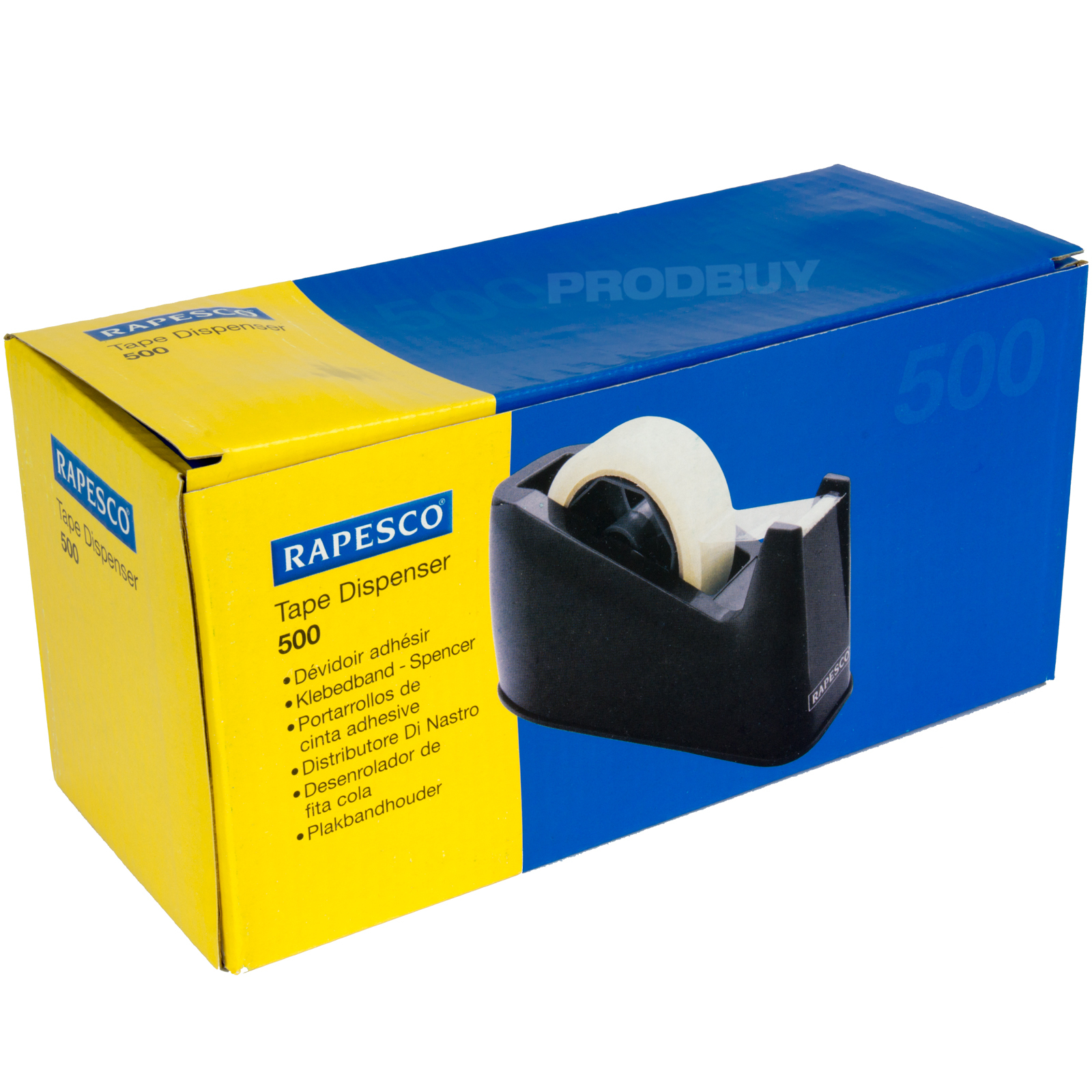 Black 25mm Tape Dispenser Heavy Duty Cellotape Desktop Sellotape Home