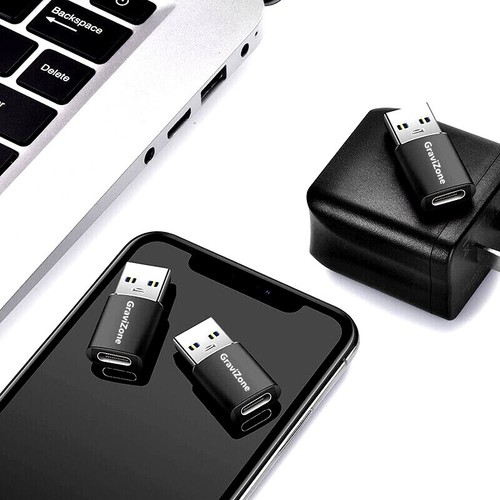 GraviZone USB Ladeadapter Stecker USB C OTG Konverter USB A auf USB C Buchse 3.1 - Bild 7 von 17