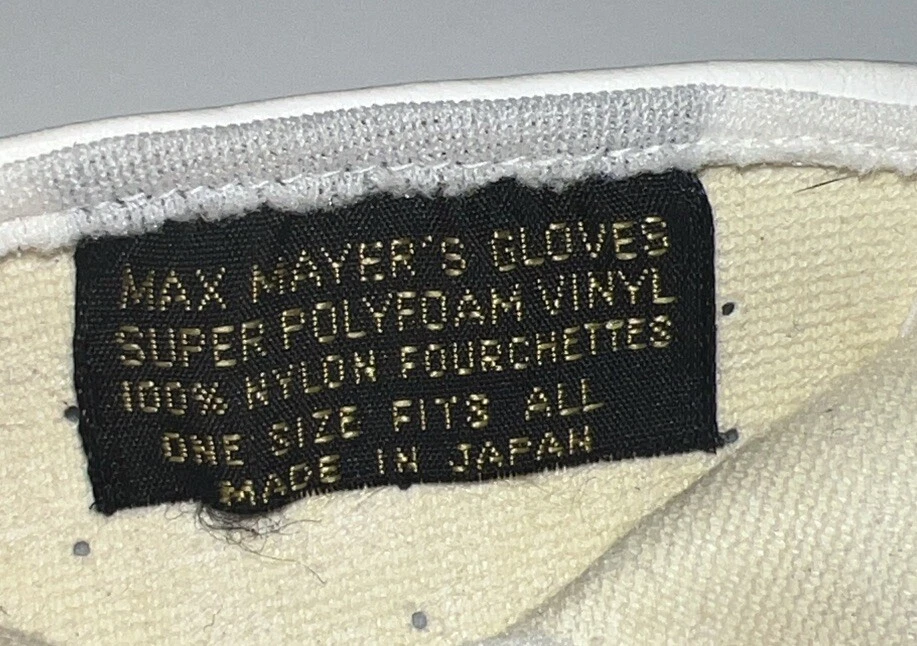 Vintage Max Mayers Soft Faux Leather White Ladies Women's Gloves ~ One Size - Image 3 of 4