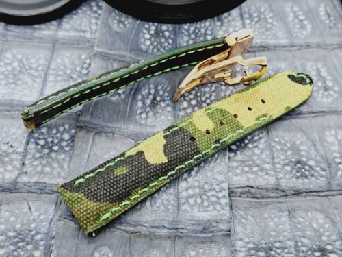 20mm/18mm Camouflage Canvas Watch Band Vintage style Military fashion - Picture 2 of 14