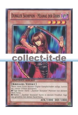 Yugioh GLD5-DE012 Dunkler Skorpion - Manae der Dorn