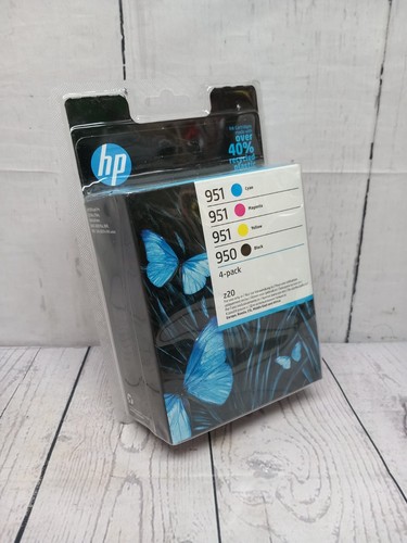 Genuine HP 950 951 Ink Cartridge Multipack Black Cyan Magenta Yellow - New - Zdjęcie 2 z 6