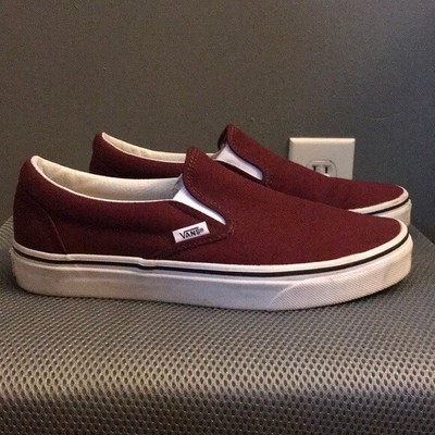 maroon van slip ons