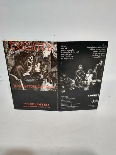 The Exploited "DEATH BEFORE DISHONOUR" Rough Justice Cassette Tape 1987 - Picture 8 of 13