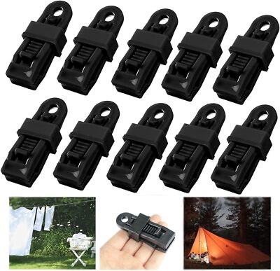10PCS Adjustable Heavy Duty Lock Grip for Tarp & Shade Cloth Plastic Clips US