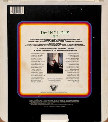 The Incubus (1982) Vintage CED RCA SelectaVision Videodisc TESTED