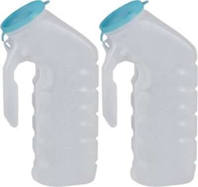 Medway Multi-Functional Male Urinal with Glow in The Dark Cover 32oz, 2-Pack