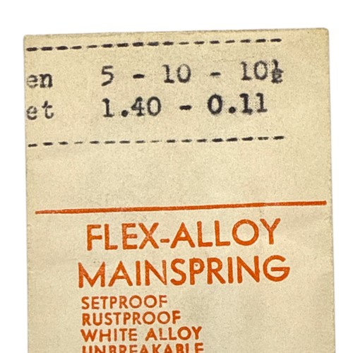 Mainspring 1.40 x 0.11 x 10.5 Alloy Watch Part Denn. 5 x 10 x 10 1/2 NOS Read! - Picture 2 of 2