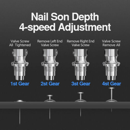 Powerful Concrete Nail Gun Air Nailer Nail Wall Fastening Tool w/ 100 Round Nail - Picture 8 of 19