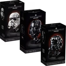 Star Wars helmet - Darth Vader, Tie Fighter Pilot, Stormtrooper Building Blocks