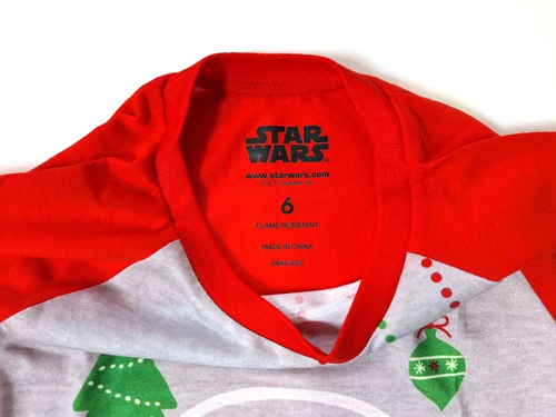 Star Wars Baby Yoda Christmas Sleepwear Pajamas Youth Size 6 New - Picture 3 of 8