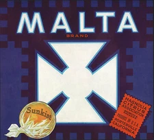 *Original* MALTA Maltese Cross Porterville Magnolia Orange Label NOT A COPY!