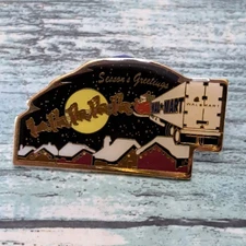 Walmart Associate Employee Pin - Christmas Sleigh Semi Reindeer Santa Roof Tops