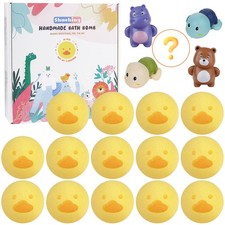 14 Boules de Bain Enfants Bio, Bombe de Bain Canards Enfants avec un Pistolet...