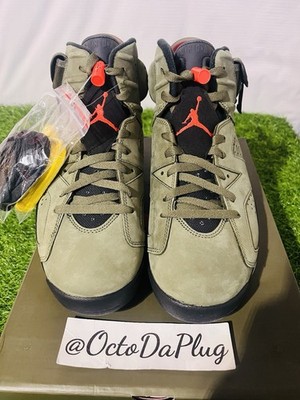 Nike Air Jordan 6 Retro Travis Scott olive Mens Size 10.5 CN1084