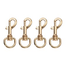 Swivel Eye Bolt Snap Hook 4PCS Single Ended Bolt Snap Clip, Light Gold