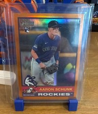 2025 Topps Heritage - Chrome Orange Refractor #90 Aaron Schunk